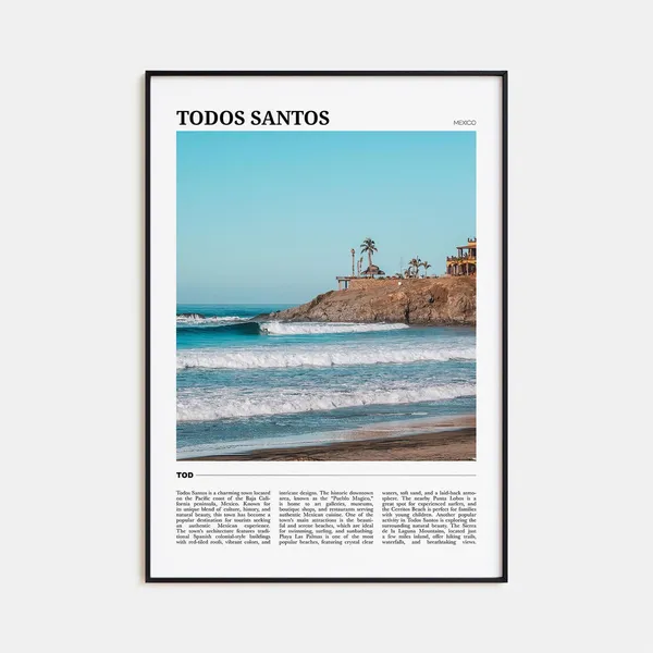 Todos Santos Travel Poster, Mexico Wall Art Print