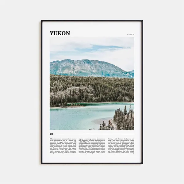 Yukon Travel Poster, Canada Wall Art Print