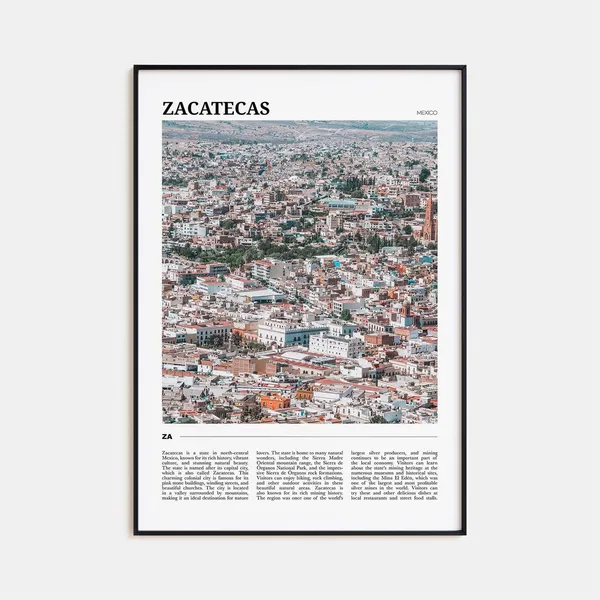 Zacatecas Travel Poster, Mexico Art Print