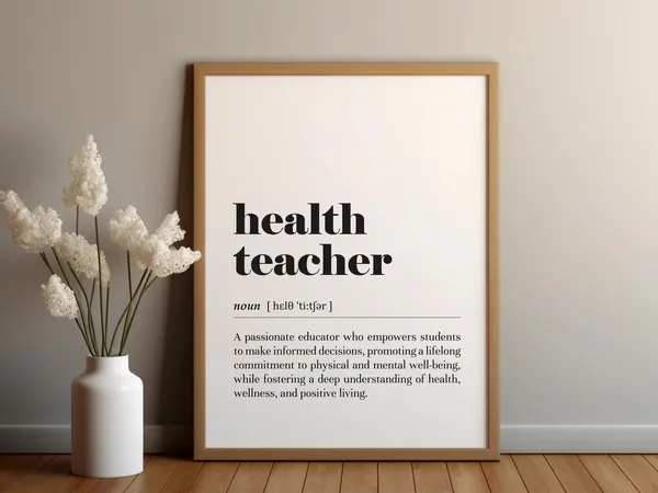 Health Teacher Definition Poster Print