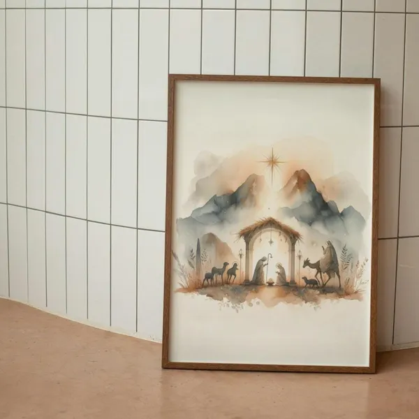 Nativity Scene Birth Of Jesus Poster Print