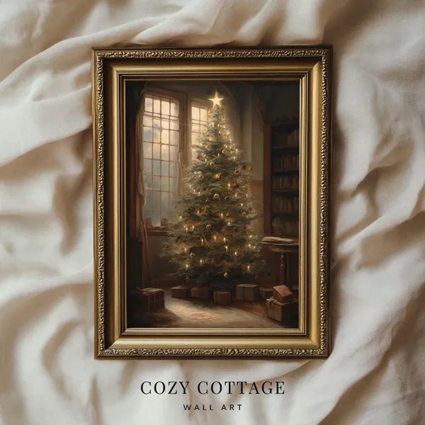 Christmas Tree - Moody Vintage Style