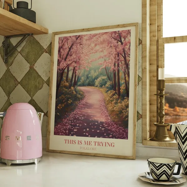 This Is Me Trying Music Wall Art, Watercolor Print