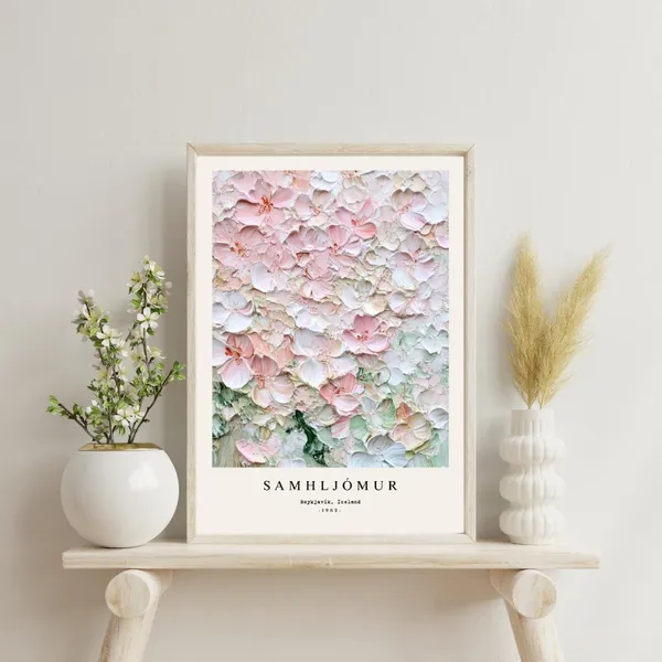 Reykjavik Flower Market Boho Floral Art Print