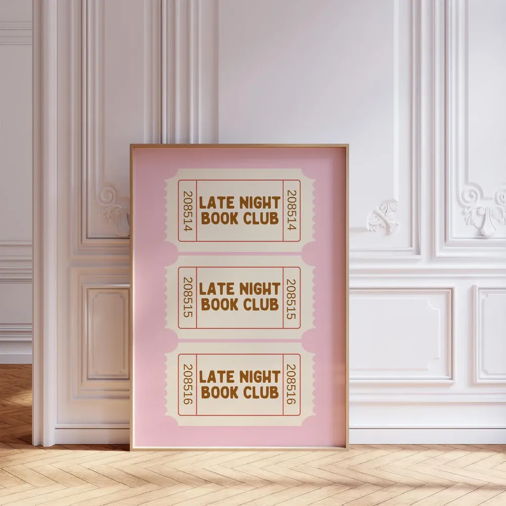 Late Night Book Club Literary Wall Art Print - Image 2
