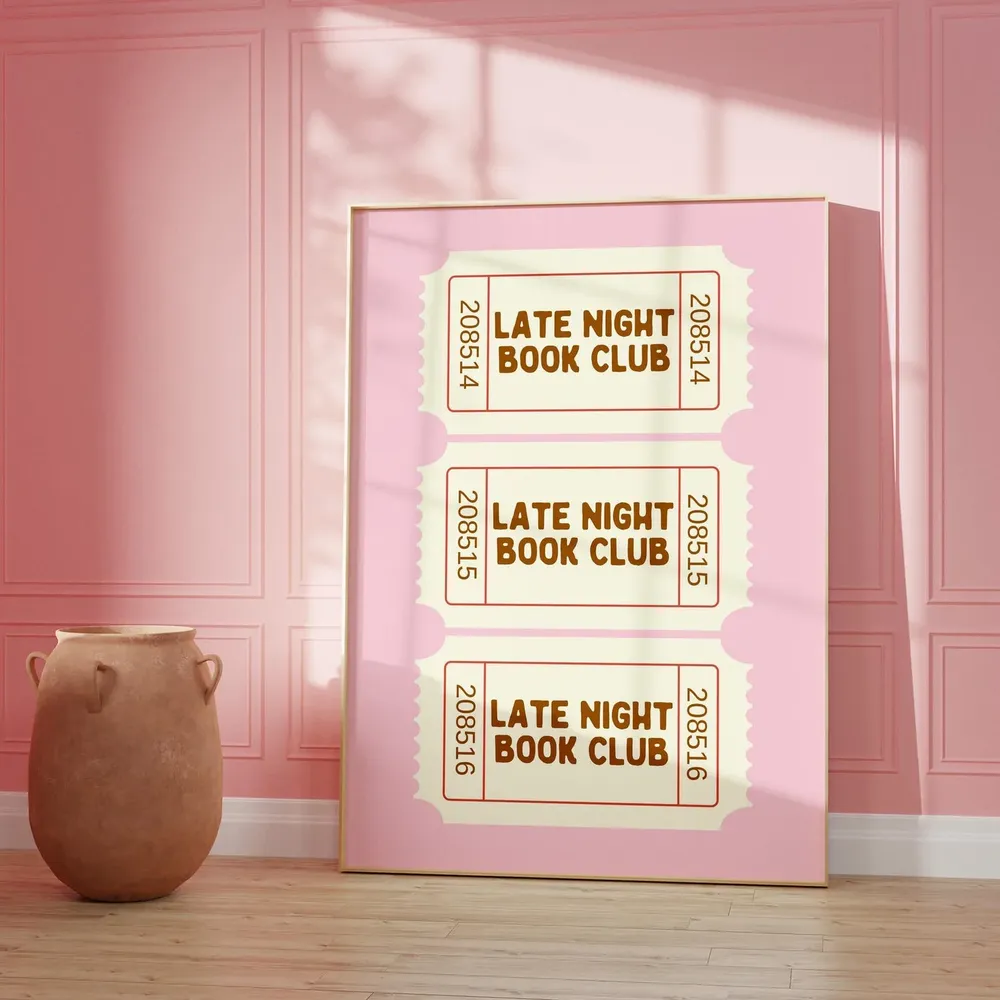 Late Night Book Club Literary Wall Art Print - Image 5