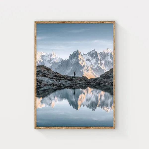 Lac Blanc Chamonix French Alps Landscape Art Print