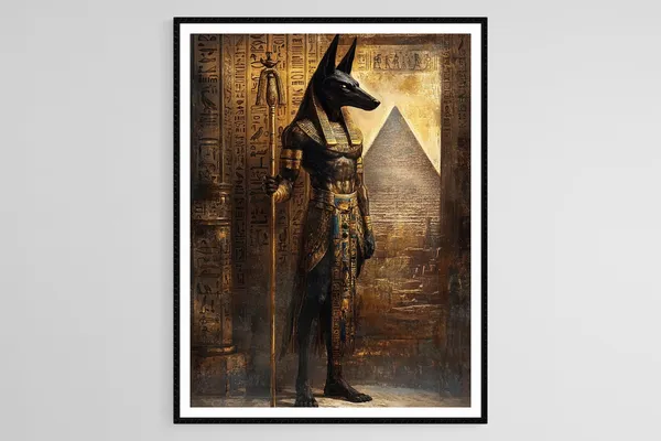 Anubis Art Print, Egyptian God of the Afterlife