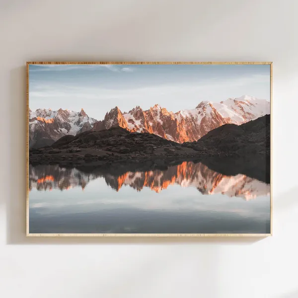 Lac Blanc Sunset Chamonix Alps Art Print