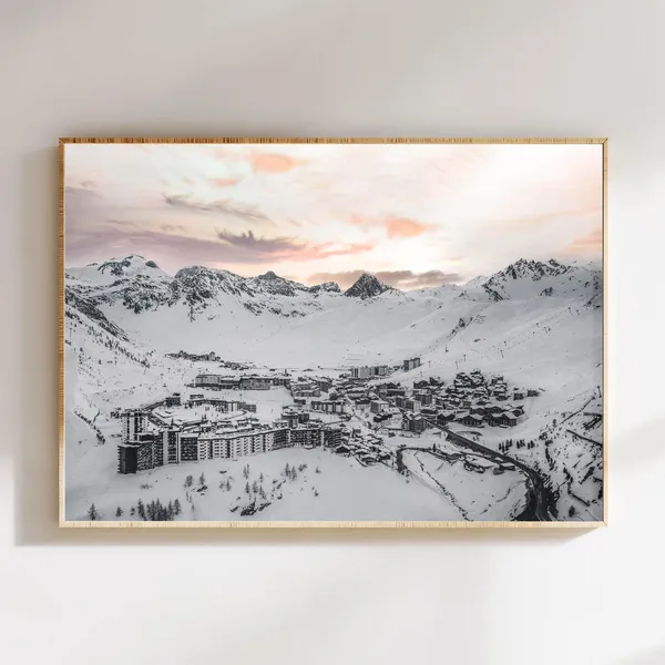 Tignes Val Disere French Alps Mountain Photo Art Print