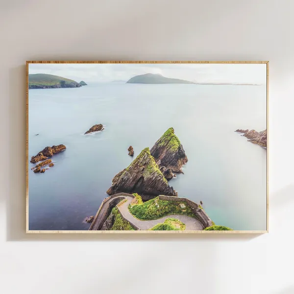 Dunquin Pier Vintage Travel Poster, Ireland