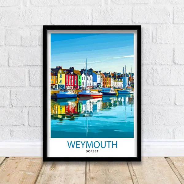 Weymouth Dorset Travel Poster, British Place Print