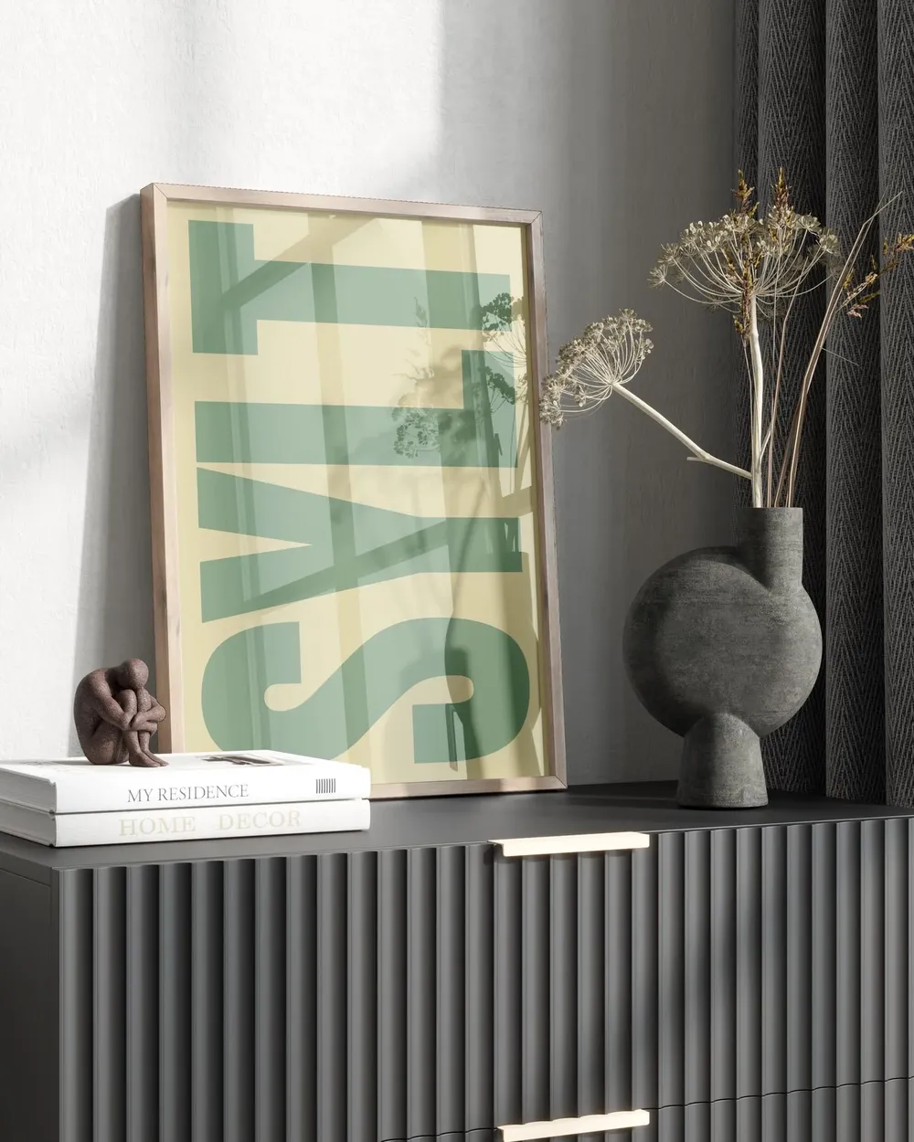 Sylt Poster, Sage Green Beige North Sea Travel Poster - Image 3