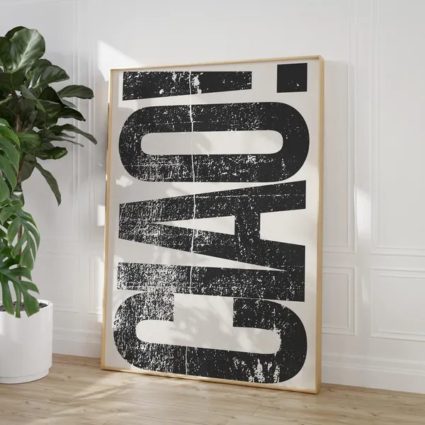 Ciao Quote Print, Retro Neutral Typography Art