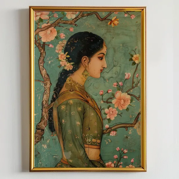 Rajkumari Mughal-Inspired Indian Woman Art Print