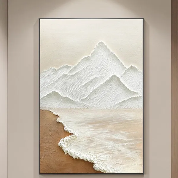 Christmas Mountains Abstract Wall Art Poster Print
