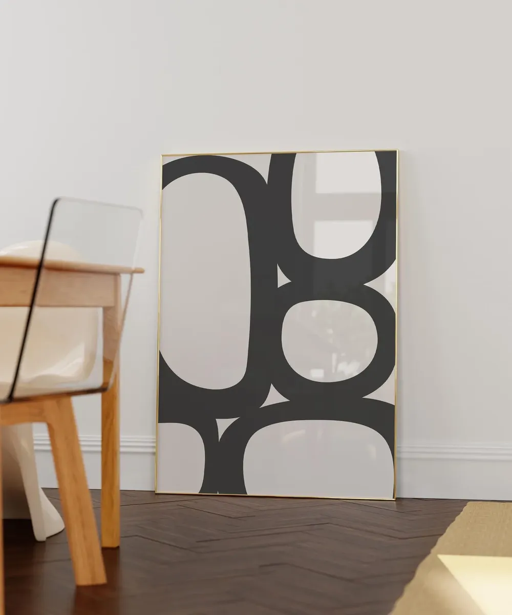 Mid-Century Organic Circles Art Print - Image 2