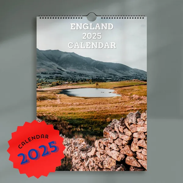 England Landscapes 2025 Calendar, Mountain Art