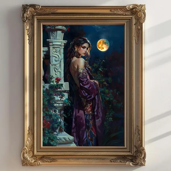 Persephone Dark Academia Greek Mythology Art Print