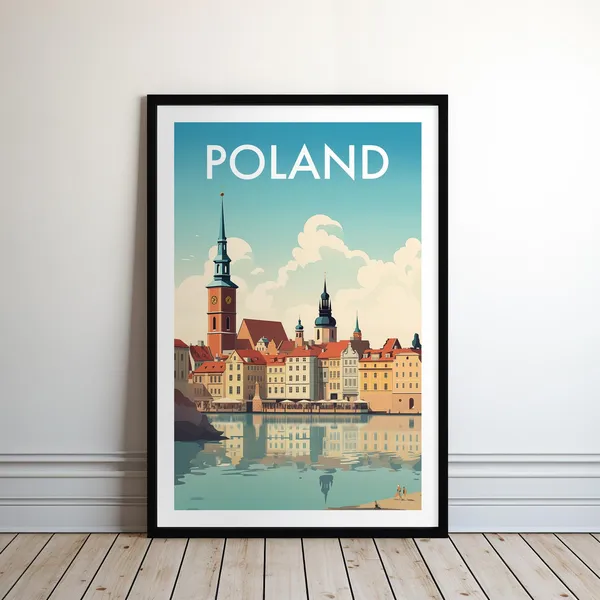 Poland Travel Poster, Europe Art Print