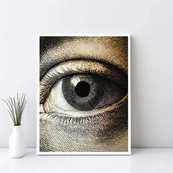 Benjamin Franklin Eye Money Wall Art Print