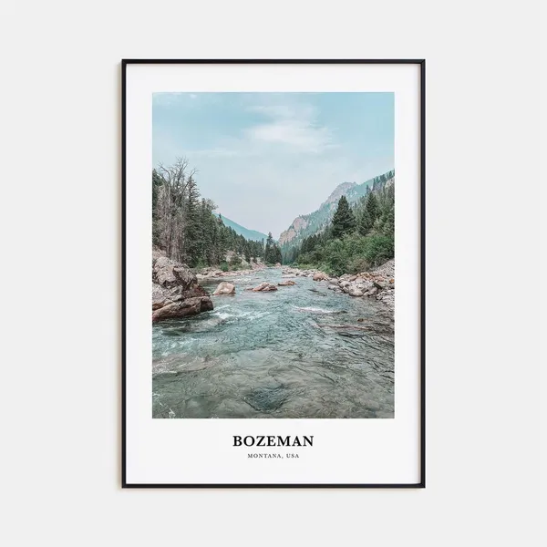 Bozeman Montana Travel Poster, Place Decor