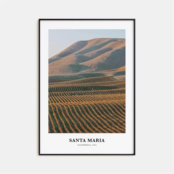 Santa Maria Travel Poster, California Wall Art