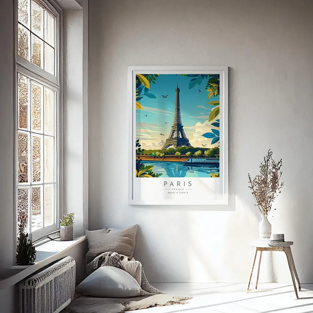 Paris Eiffel Tower France Travel Poster - Image 4