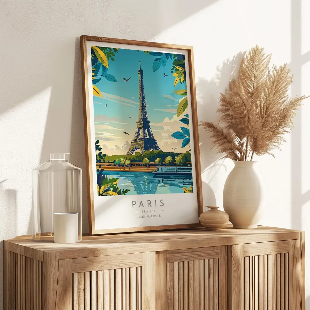 Paris Eiffel Tower France Travel Poster - Image 3