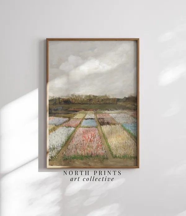 Amsterdam Tulip Fields Spring Landscape Poster