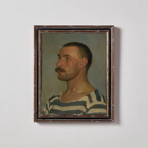Vintage Male Portrait Art Print, Cottage Core Decor