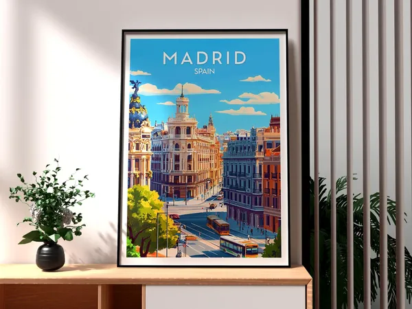 Madrid Vacation Gift For Traveller Travel Poster
