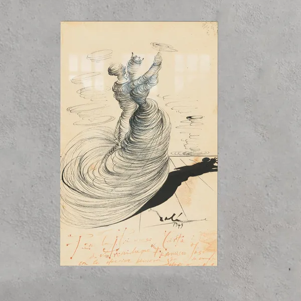 Dali Two Dancers Boho Art Print