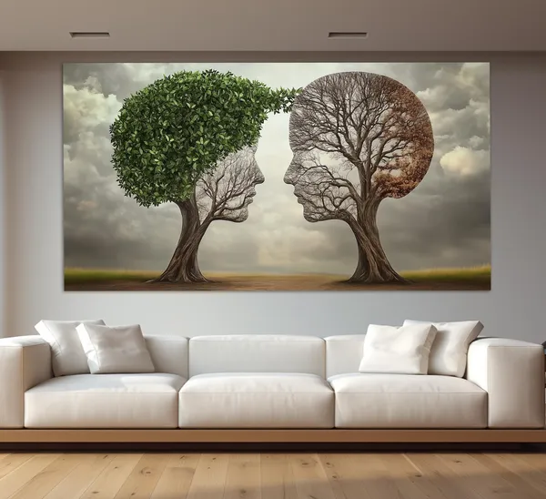 Abstract Psychology Art Print, Office Wall Decor