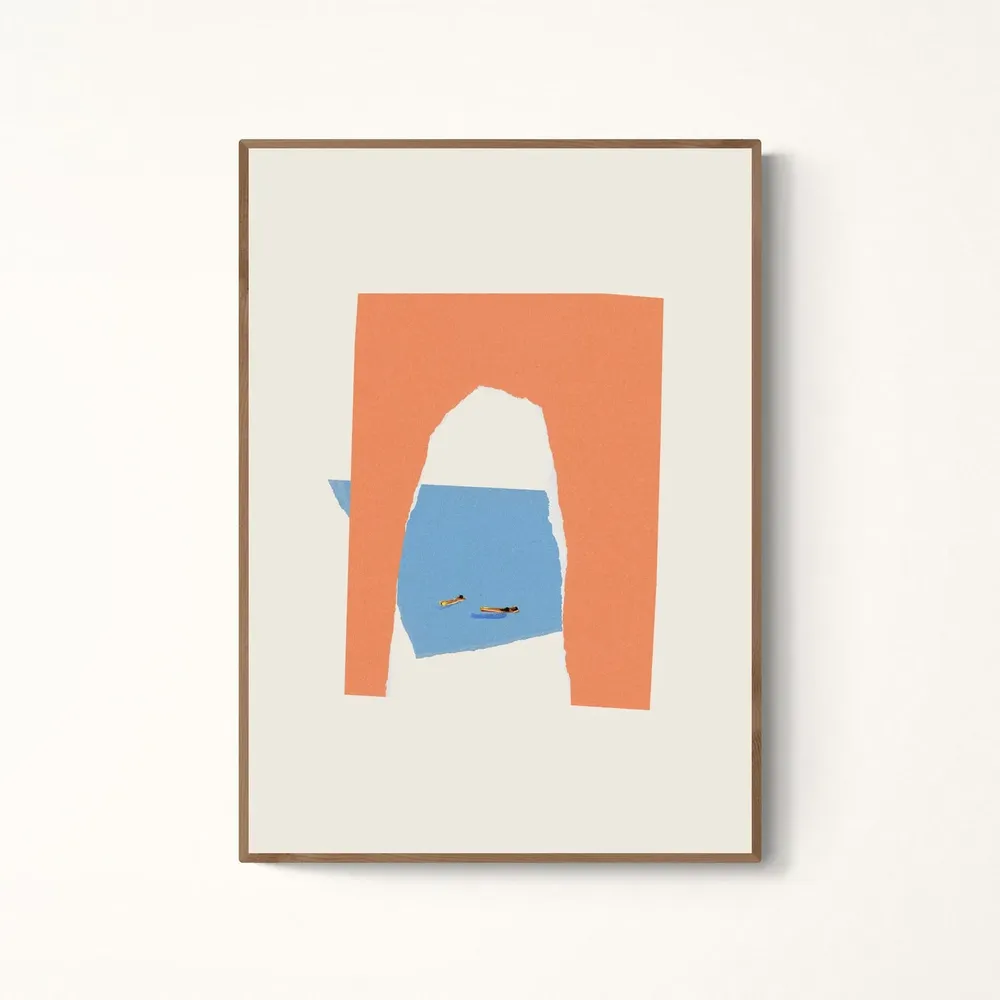 Secret Laguna Collage Wall Art Print