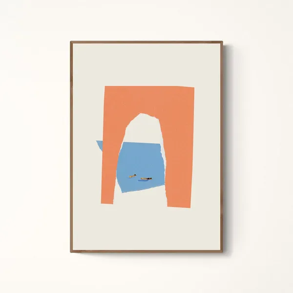 Secret Laguna Collage Wall Art Print