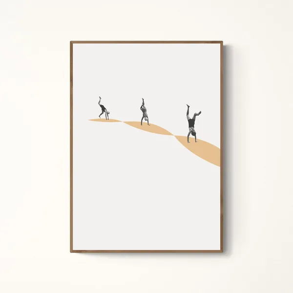Follow My Lead Japandi Art Print, Japanese Style