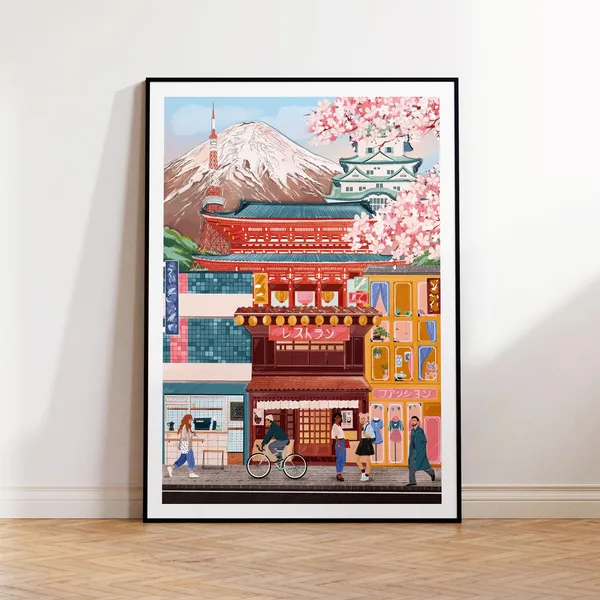 Tokyo Japan Travel Gift Wall Art Print