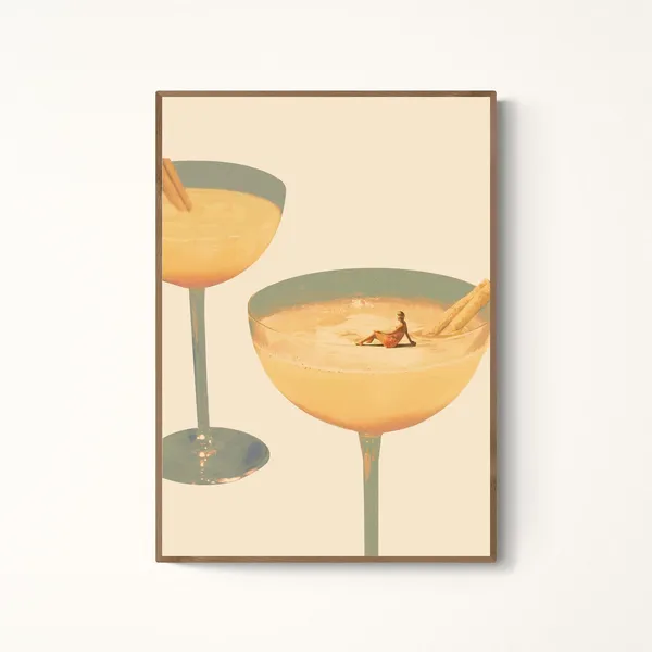 Holiday In A Glass 2 Cocktail Art Print