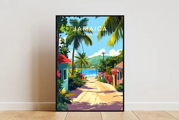 Jamaica Caribbean Travel Wall Art Poster