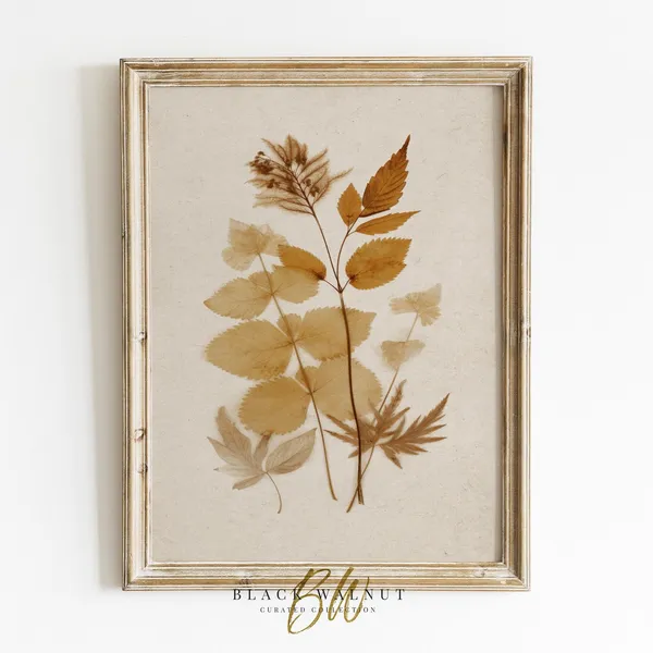 Fall Botanical Print, Rustic Farmhouse Wall Art