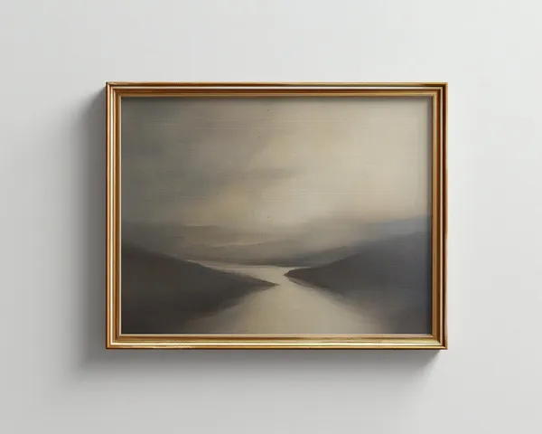Neutral Abstract Landscape Oil Painting Art Print