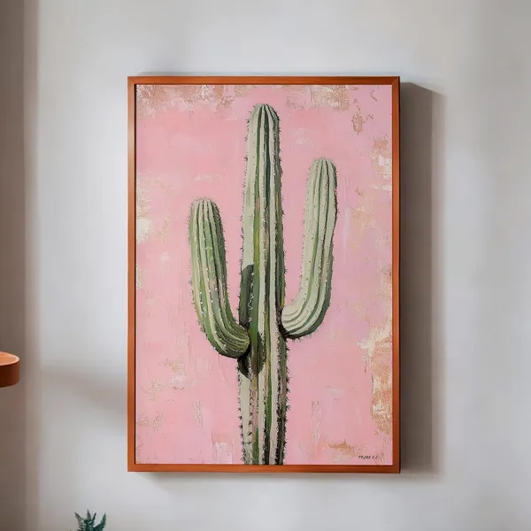 Cactus Boho Art Print, Western Mexican Desert Decor