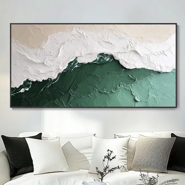 Ocean Wave Minimalist Beach Wall Art Print, Wabi Sabi