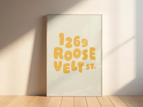 Custom Address Personalized Typography Art Print