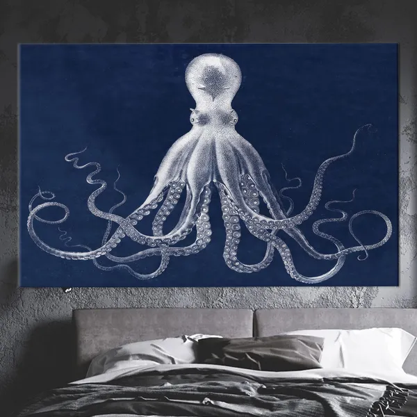Octopus Modern Sea Life Wall Decor Poster Print
