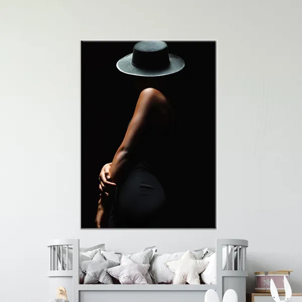 Modern Art Woman Silhouette, Boho Wall Decor