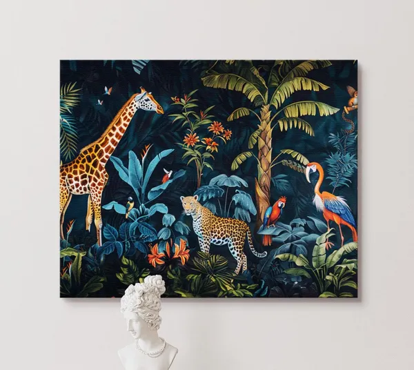 African Animals, Modern Travel Poster
