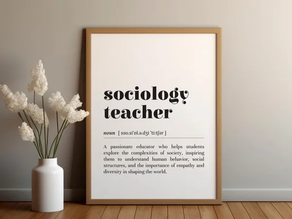 Sociology Teacher Definition Typography Poster
