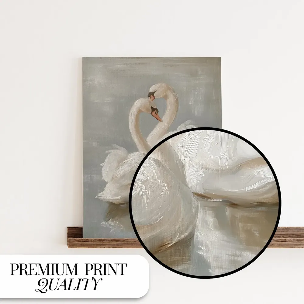 Swan Vintage Nursery Wall Art Print - Image 4